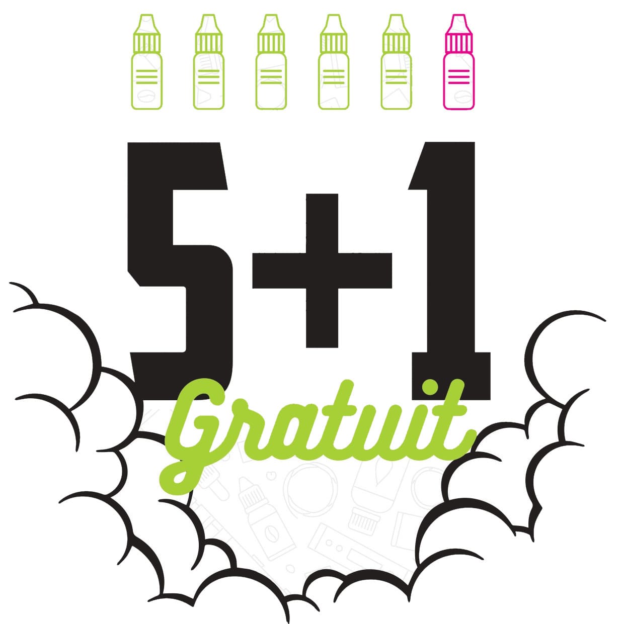 5 liquides 10 ml achetés =1 liquide 10 ml offert