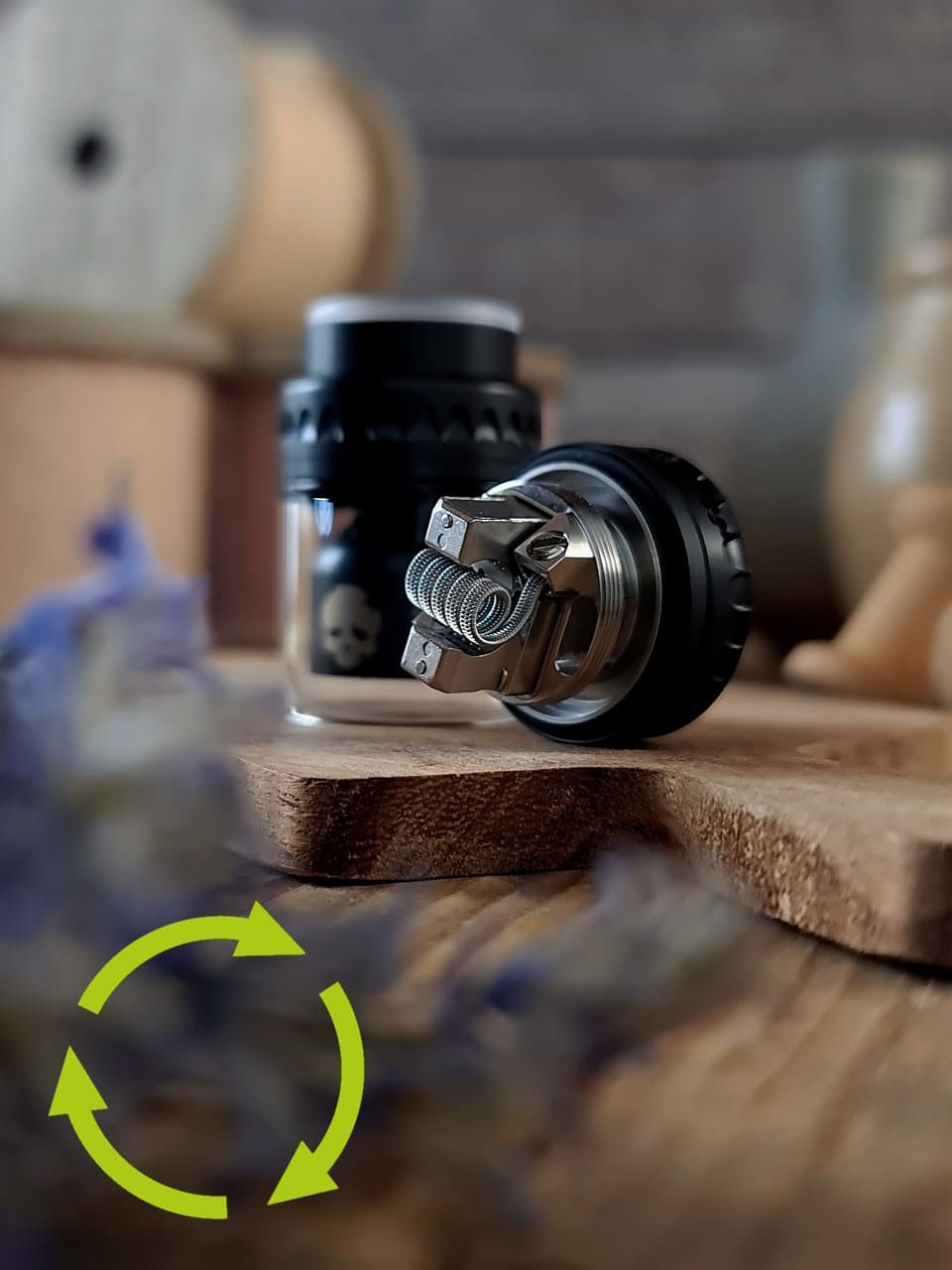 Recyclages des atomiseurs reconstructibles.