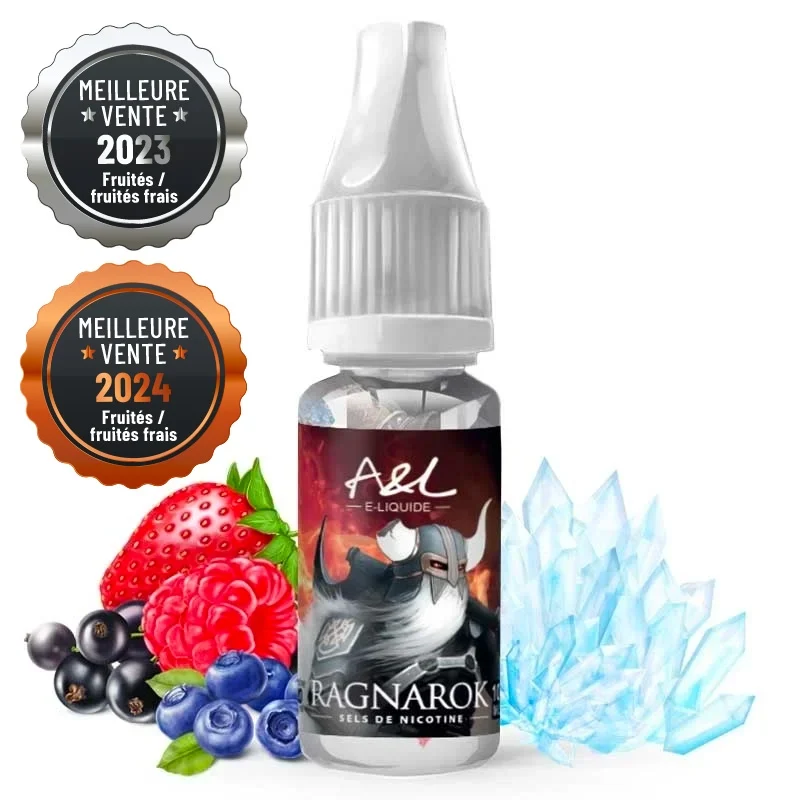 E-Liquide 10ml, Ragnarock, sels de nicotine, A&L.