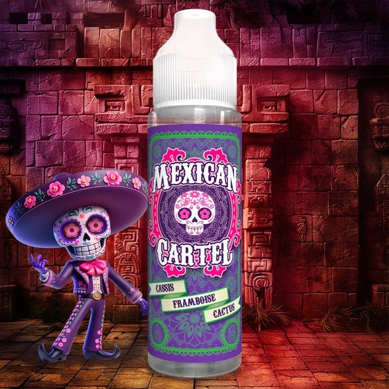 E-Liquide 50ml, Cassis framboise cactus, Mexican Cartel.