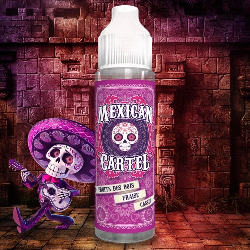 E-Liquide 50ml, Fruits des bois fraise cassis, Mexican Cartel.