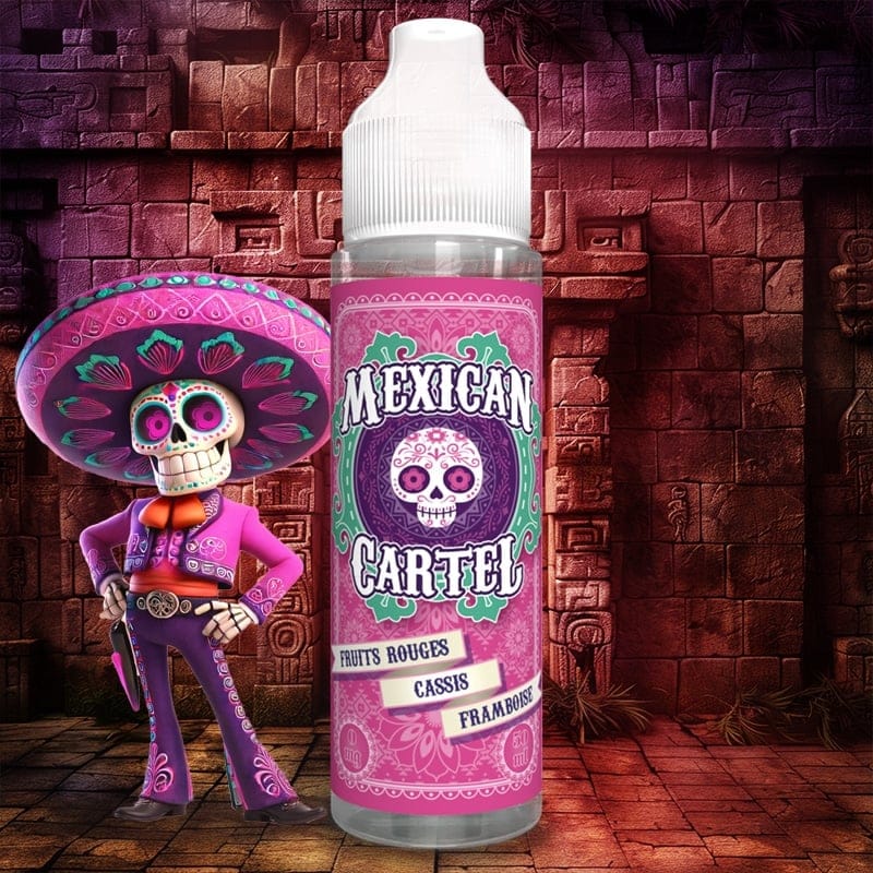 E-Liquide 50ml, Fruits rouges cassis framboise, Mexican Cartel.