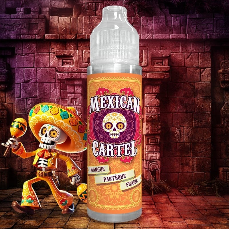 E-Liquide 50ml, Mangue pastèque fraise, Mexican Cartel.