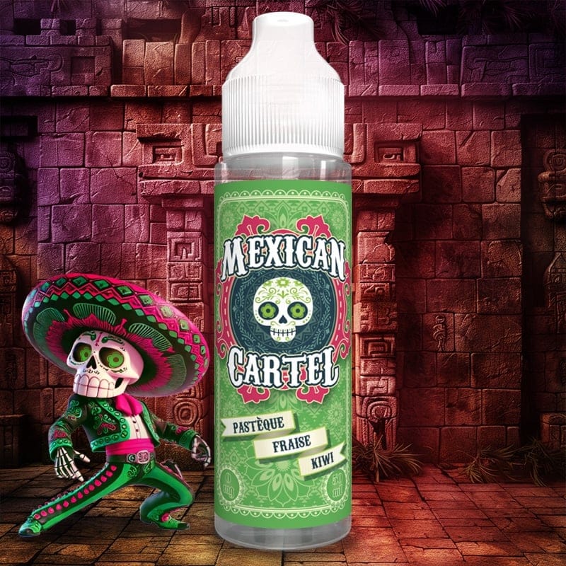 E-Liquide 50ml, Pastèque fraise kiwi, Mexican Cartel.