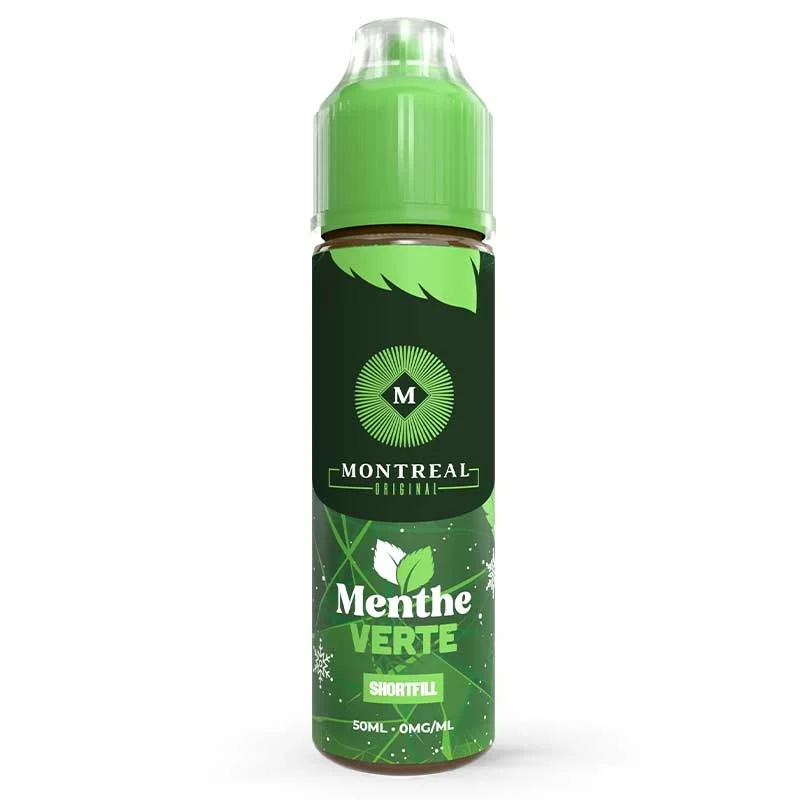 E-Liquide 50ml, Menthe verte, Montréal Original.