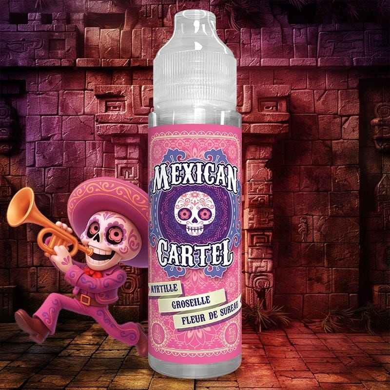E-liquide 50 ml, Myrtille groseille fleur de sureau, Mexican Cartel