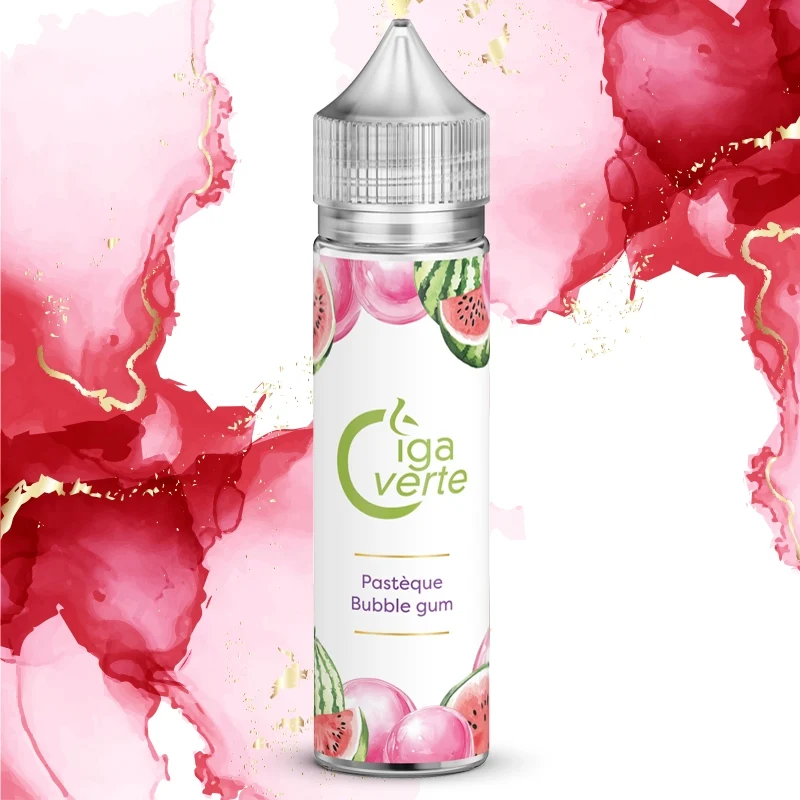 E-liquide 50 ml, pastèque bubble gum, Cigaverte