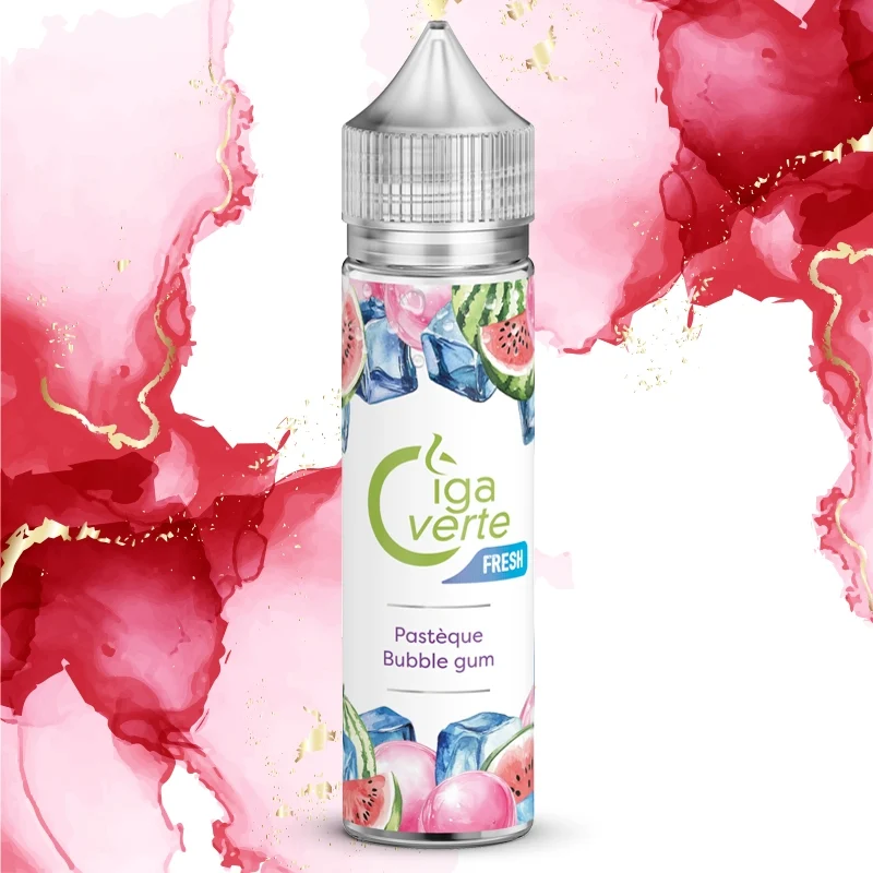 E-liquide 50 ml, pastèque bubble gum frais, Cigaverte