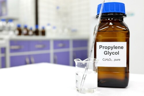 Fiole de propylène glycol.